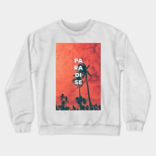 Paradise Palm Trees Under Sunset - Aesthetic Crewneck Sweatshirt